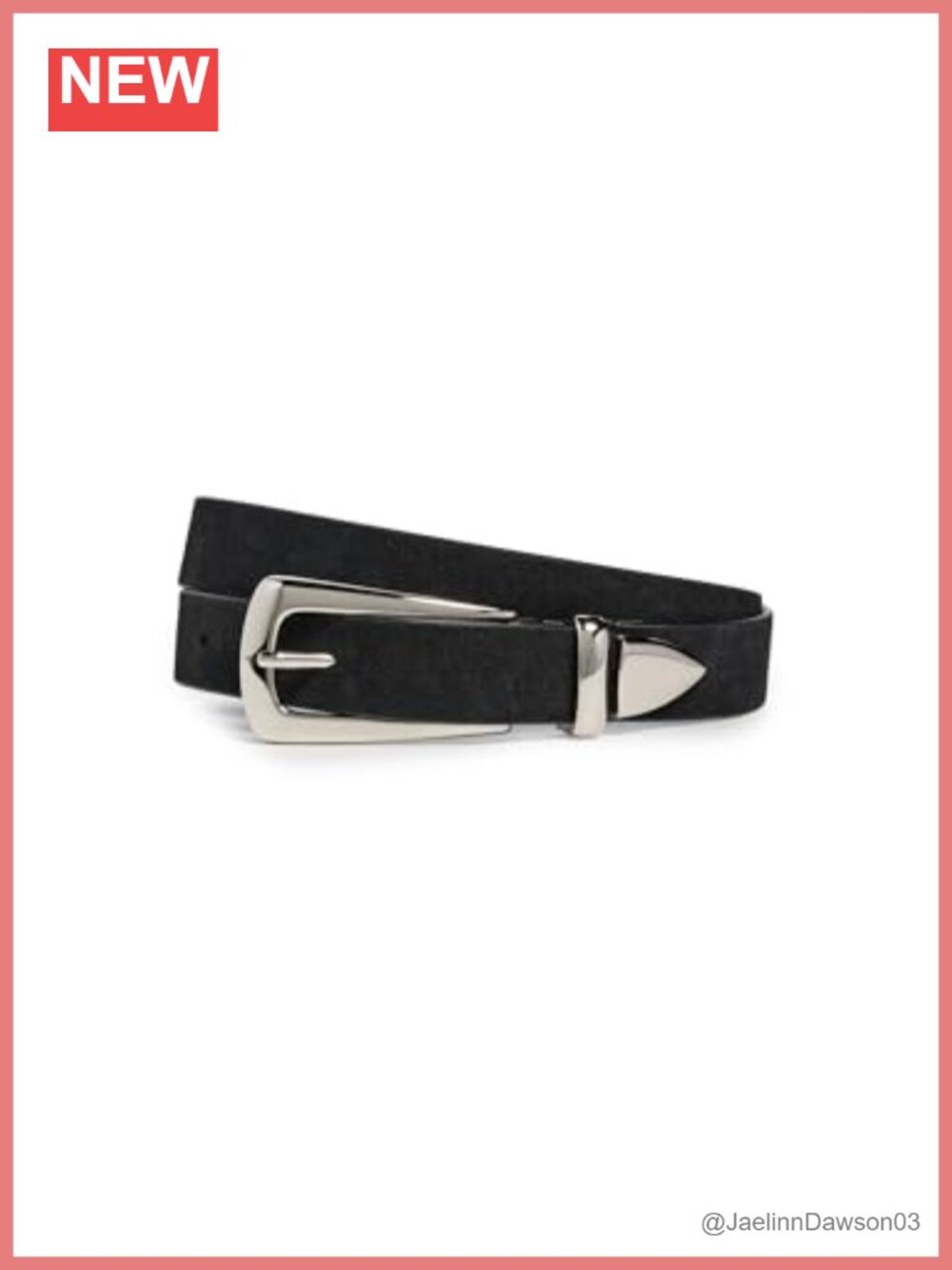 Suede Statement Belt with Polished Hardware 1in Width Fashion Belt